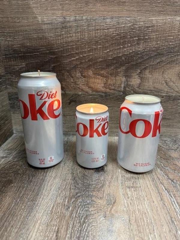 Diet Coke Scented Soy Wax Candle - 7.5oz, 12oz, 16oz - Hand, Glass Ornaments - Aroma Freshener candle - Perfume