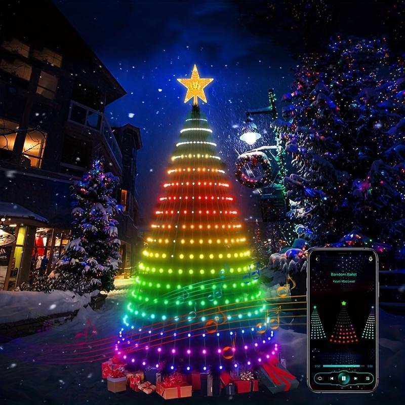 Smart Christmas Tree Light, LED Light with Music Sync, Dynamic DIY Christmas Tree Light with Remote & APP Control, Decorative Light for Indoor & Outdoor