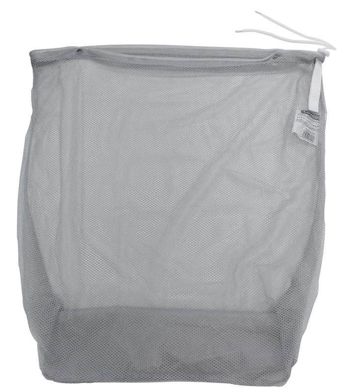 M.a.i.n.s..t.a..y.s 3 Bag Mesh Rolling Sorter Laundry Cart, Soft Silver Basket Smooth Drawstring Organiser Light