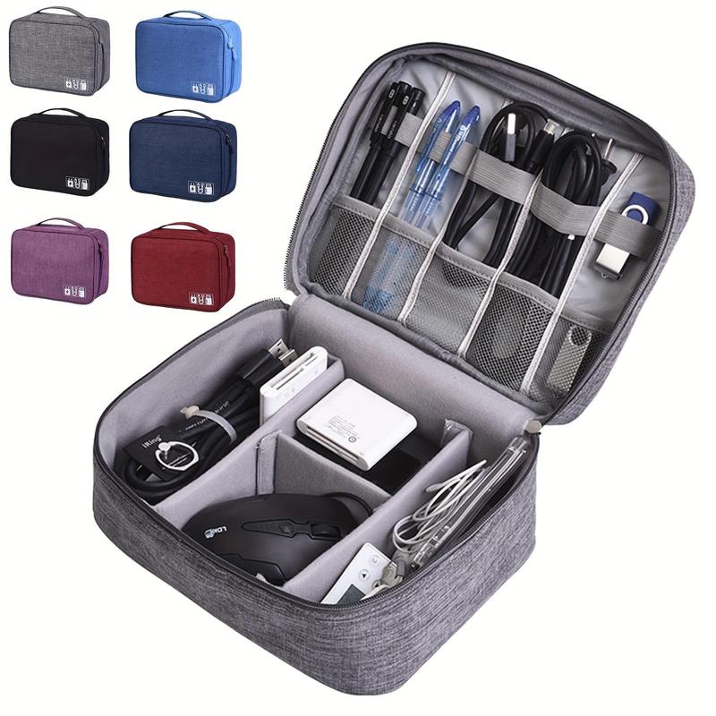 Digital Storage Bag, Anti-static Digital Storage Box, Large Capacity Multi-grid Data Cable Storage Bag, USB Cable Earphone Charger Storage Bag, Home Organizer