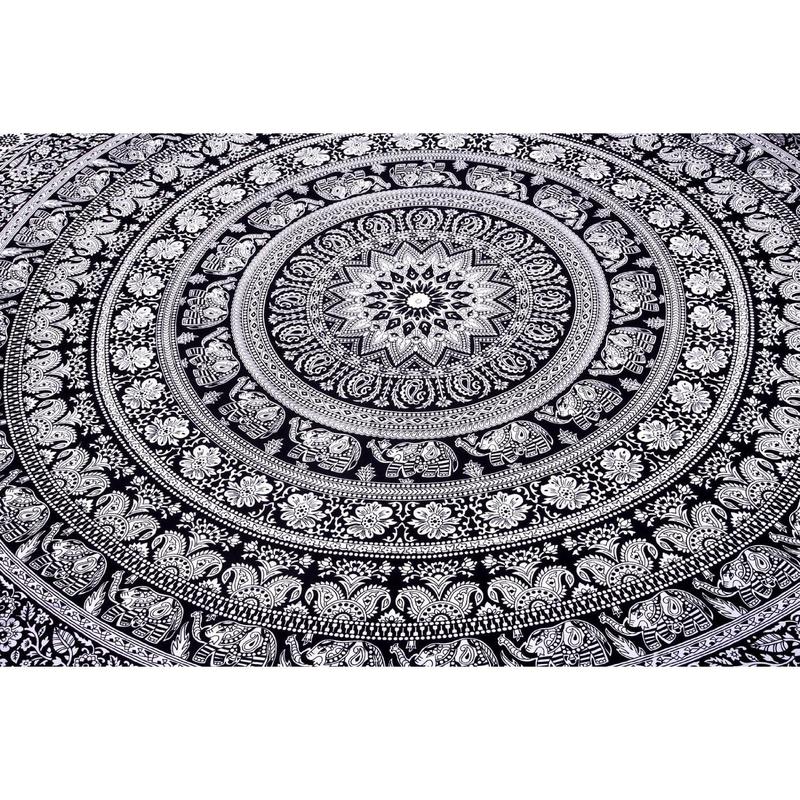 Turquoise Tree of Life  Size Indian Bohemian Wall Art Tapestry - Mandala Tapestry, Hippie Tapestries Psychedelic Boho Tapestry, Wall Hanging for Bedroom (52x82 Inches)