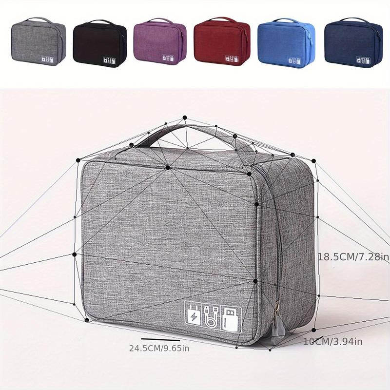 Digital Storage Bag, Anti-static Digital Storage Box, Large Capacity Multi-grid Data Cable Storage Bag, USB Cable Earphone Charger Storage Bag, Home Organizer