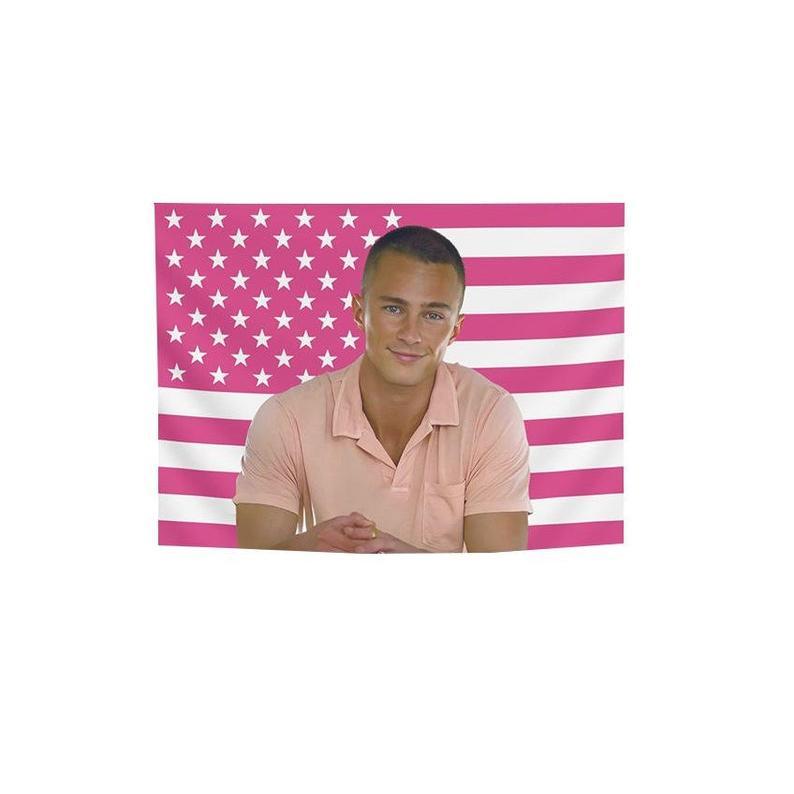 Drew Starkey Flag, Rafe Cameron Flag, Pink American Flag Poster Tapestry| Birthday Gift | Gift for daughter| Gift for son |Funny Gift