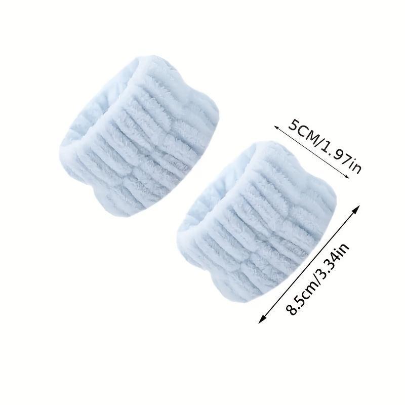 Face Washing Wristband, 2pcs Soft Absorbent Wristband, Sweat Absorbing Wiping Wristband, Bathroom Gadgets Supplies