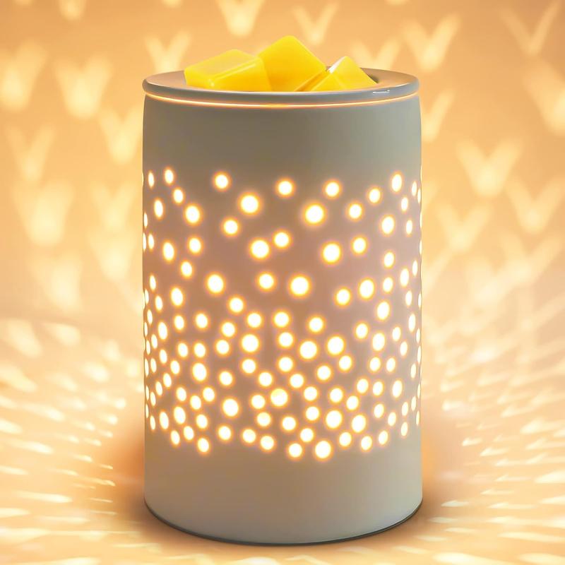 Ceramic Electric Wax Melt Warmer Candle Waxing Warmer Burner Melt Wax Cube Melter Fragrance Warmer- Ideal Gift for Wedding, Spa and Aromatherapy