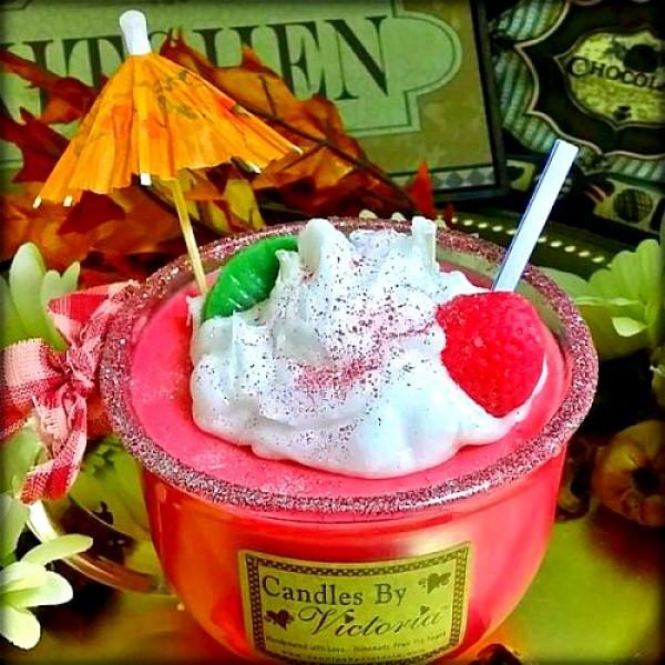 Candles By Victoria Strawberry Margarita Coffee Cup Cutie Candle - Home Decor Ornaments