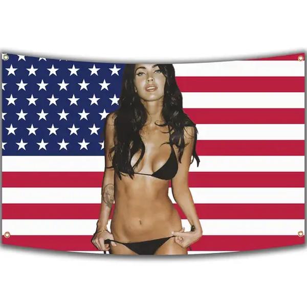 Megaan Foox USA Flag - 3x5ft USA Flag, For Living Room, Bed Room, Home Decor, Wall Decor