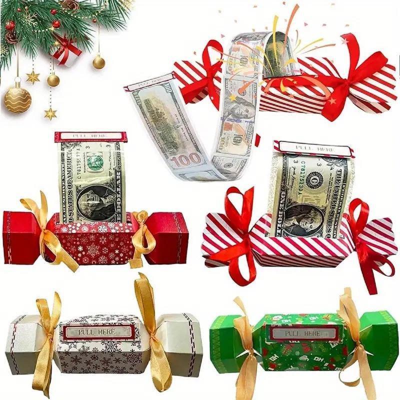 Christmas Gift Box, 4 Counts set DlY Holiday Party Money Gift Box, Party Favor Box for Birthday Wedding Baby Shower Graduation