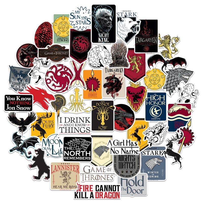 Game of Thrones Vinyl Stickers 50 Pack