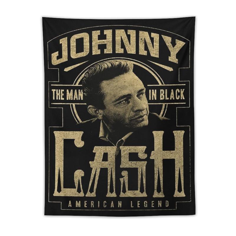 Johnny Cash country music cash tapestry, aesthetic poster, fun fashion wall hanging, flag decoration for living room bedroom dorm wall Colorful Decorative Gift