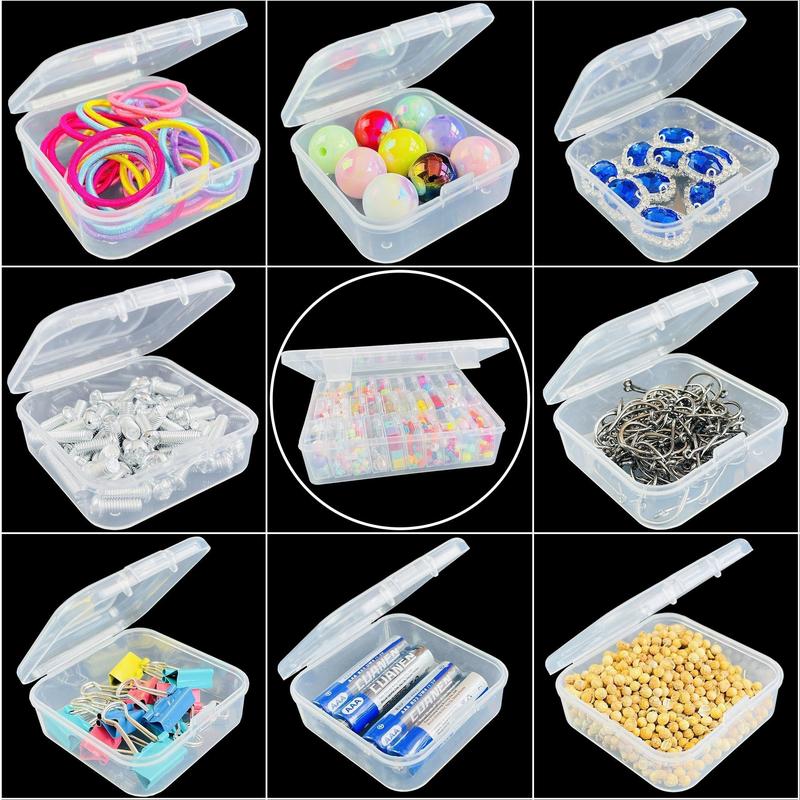 Multifunctional Clear Storage Box Set, Portable Tool Storage Box Set with Lid, Including 1 Large Storage Box & 30 Small Box for Tool, Jewelry