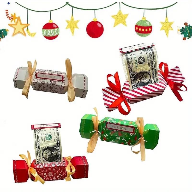 Christmas Gift Box, 4 Counts set DlY Holiday Party Money Gift Box, Party Favor Box for Birthday Wedding Baby Shower Graduation