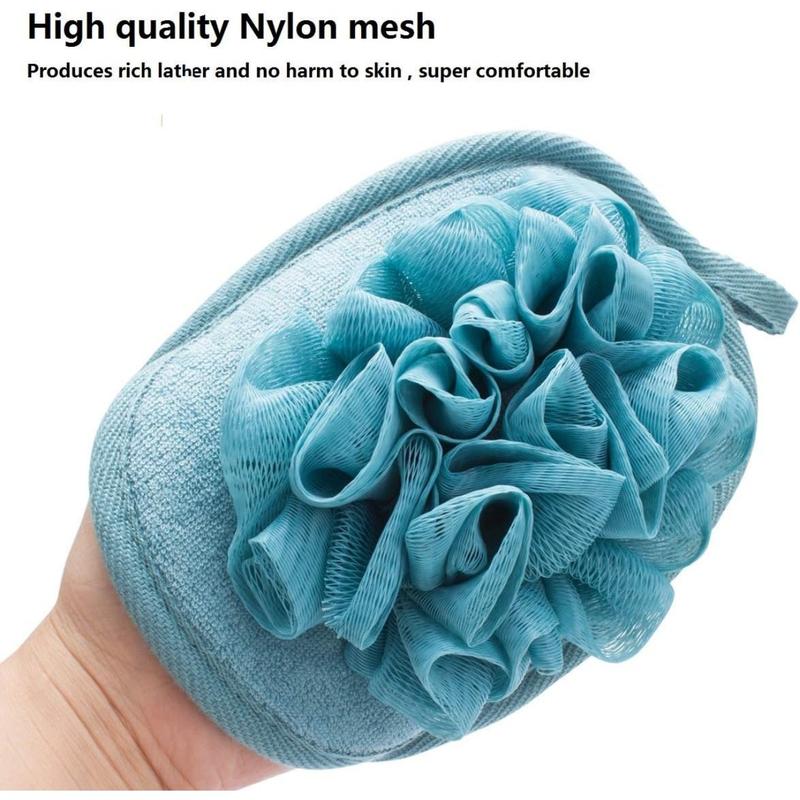 3 Pack Bath Loofah Body Sponge Brushes Pouf Bath Mesh Brush Bath Shower Glove with Flower Bath Ball