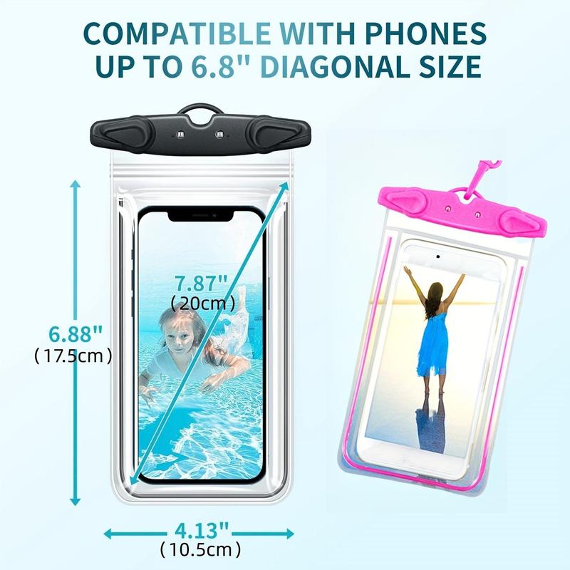 Waterproof Phone Case, 4 Counts set Waterproof Phone Bag, Phone Case For Swimming Diving, Swimming Accessories, Phone Pouches, Swimming Accessories, Beach Supplies