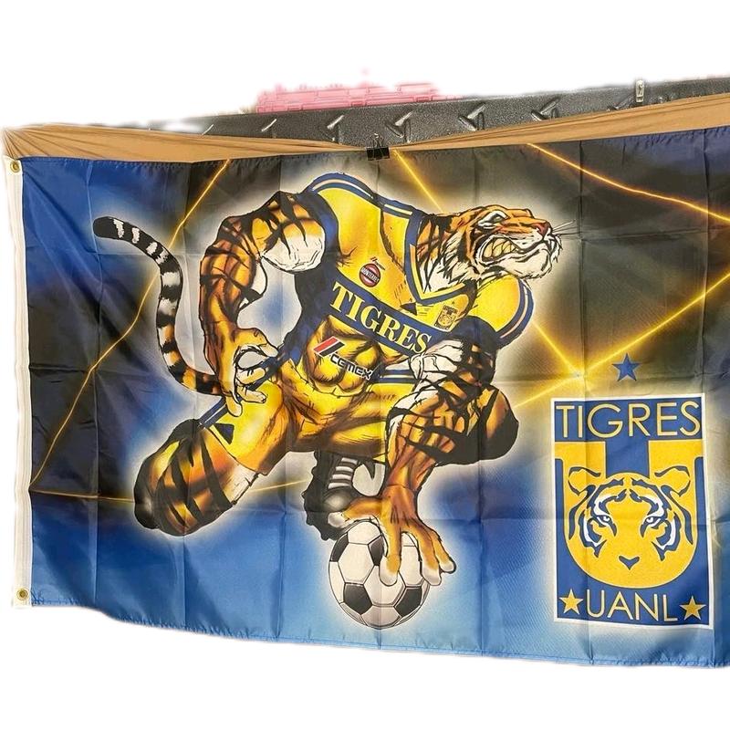 Club Tigres Soccer Banner Flag 3x5 Ft. - Colorful and Logo