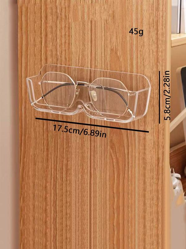 Glasses Storage Rack, Wall Mounted Glasses Holder, Clear Glasses Display Rack, Fashion Accessories Organizer for Home Bedroom