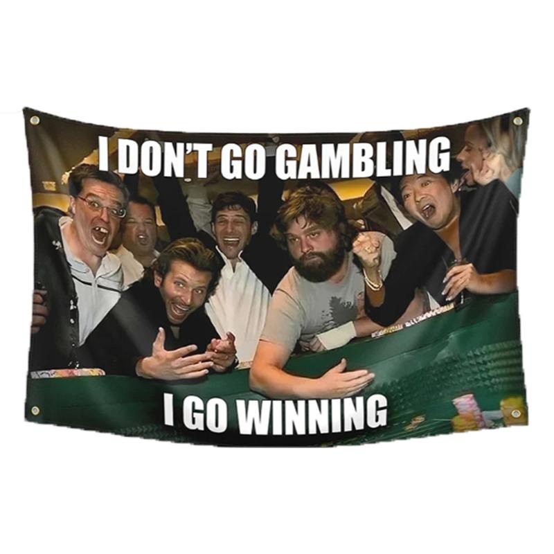 I Go Winning Flag 3X5ft with Brass Grommet Funny Flag Decoration for College Bedroom Dorm Wall Party Flag