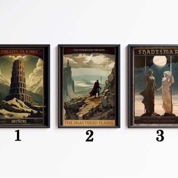 (Choose Style) Stormlight Archive - Vintage Travel Poster Mega Bundle - Brandon Sanderson- Fantasy Wall Art - The Way of Kings - Coppermind Cosmere