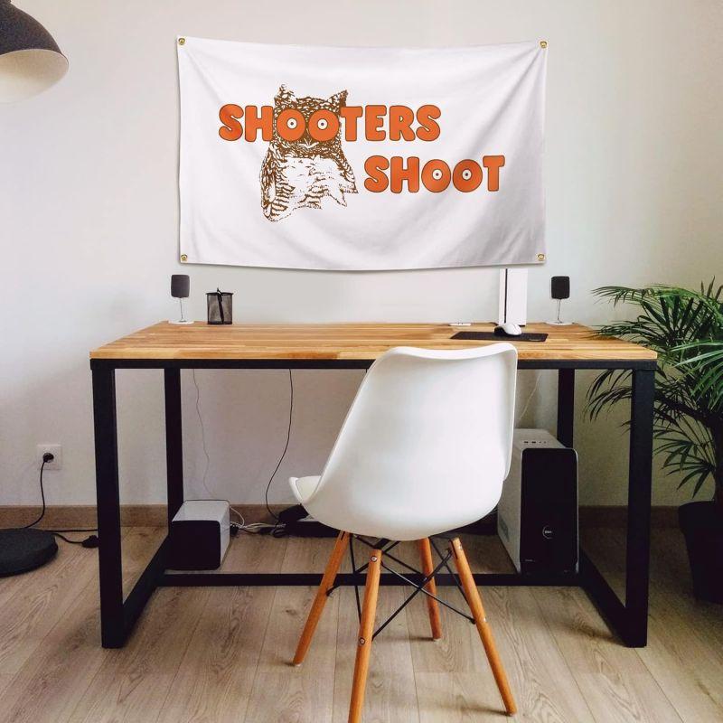 Shooters Shoot 3x5Ft Funny Tapestry for Wall Hanging Home Decorations Bedroom Living Room College Dorm Decor Banner With 4 Brass Grommets Flag