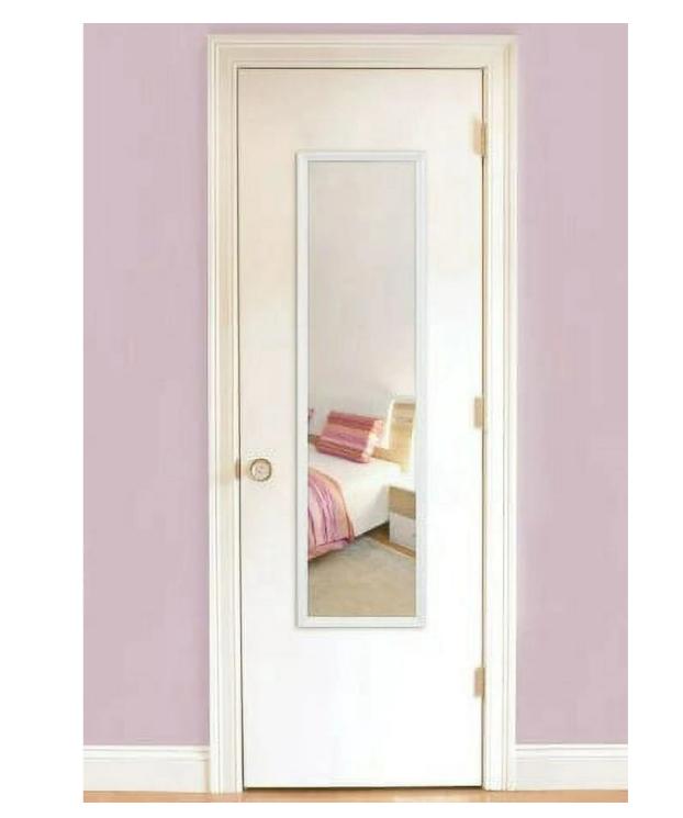 13x49 Full-Length Rectangular White Mirror