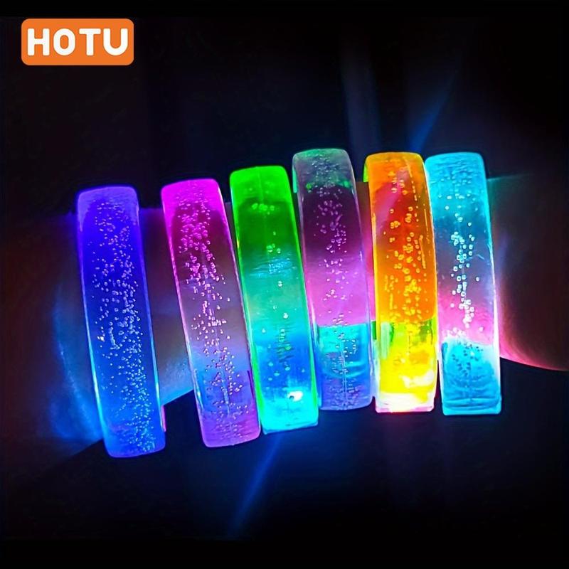 LED Glow Bracelet, 6 Counts Battery Powered Glow Bracelet, Glow Bracelet for Party, Music Festival, Birthday, Festive & Party Supplies