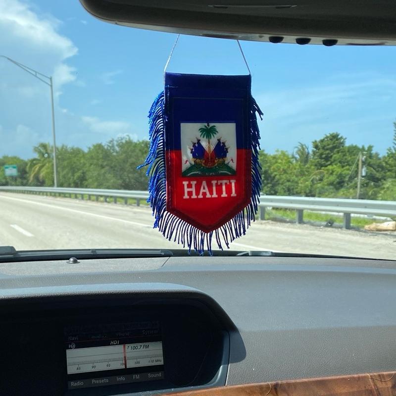 HAITIAN PRIDE - CAR FLAG MINI-BANNER 4x3 inches