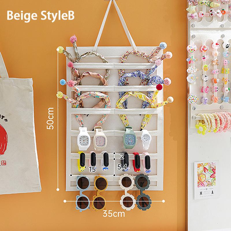 Hair Bows Organizer Wall Hanging Large Capacity Headband Holder Hair Clip Storage Hanger Space Saving Accessory For Girl Room