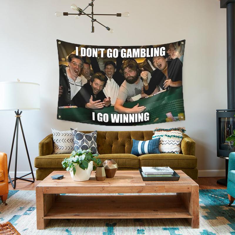 I Go Winning Flag 3X5ft with Brass Grommet Funny Flag Decoration for College Bedroom Dorm Wall Party Flag