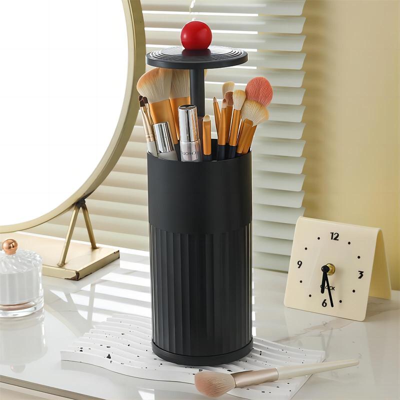 Makeup Brush Holder, 1 Count Multi-functional Makeup Brush Storage Box, Desktop Makeup Brush Holder, Home Organizer for Makeup Brush, Pen