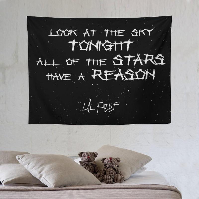 Lil Peep Tapestry for College Dorm, Bedroom And Living Room Home Decor, Love Rapper Hip Hop Wall Tapestries Hanging for Gifts