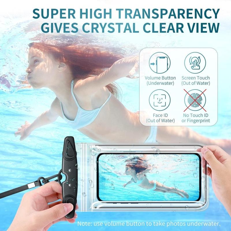 Waterproof Phone Case, 4 Counts set Waterproof Phone Bag, Phone Case For Swimming Diving, Swimming Accessories, Phone Pouches, Swimming Accessories, Beach Supplies