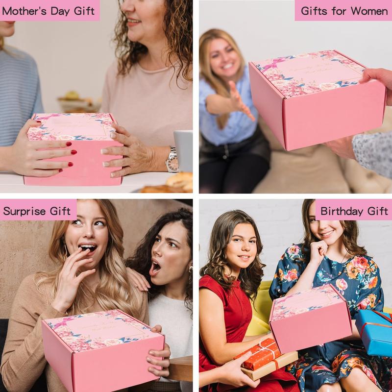 Birthday Gifts for Women, Happy Birthday Gifts Women's Gifts for Girls Girlfriends Gifts Pink Gift Boxes Women's Gift Baskets Teenage Girl Gift Sets Coworkers Sisters Moms Wives Mother's Day Gifts