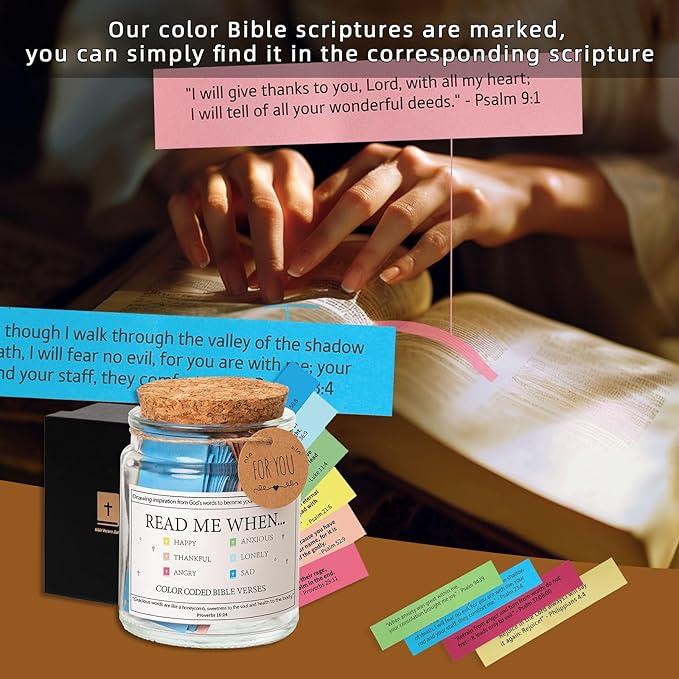 The Hope Jar Bible Verses,Read Me When Bible Verses Jar for Emotions and Feelings, for Mom,Daily Motivational Scripture Prayer Hope Jar,Christian Gifts for Women (Bible Jar of Emotions and Feelings)