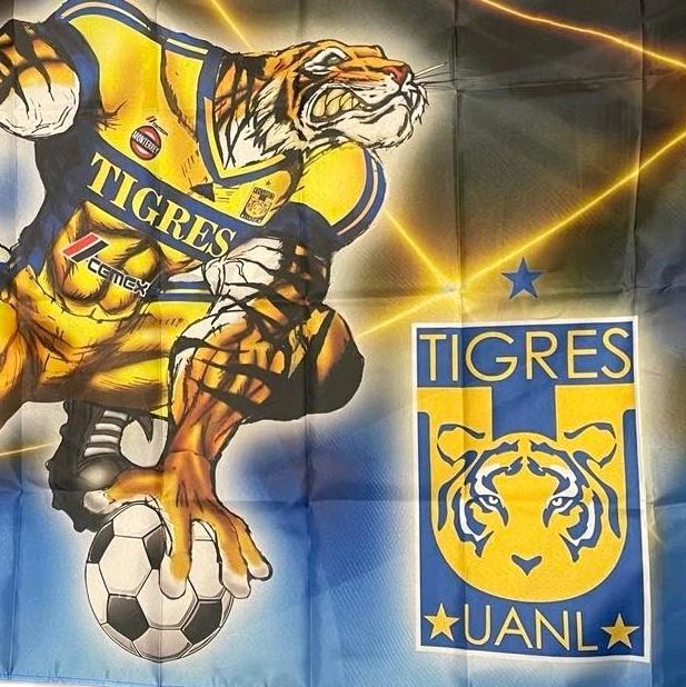 Club Tigres Soccer Banner Flag 3x5 Ft. - Colorful and Logo