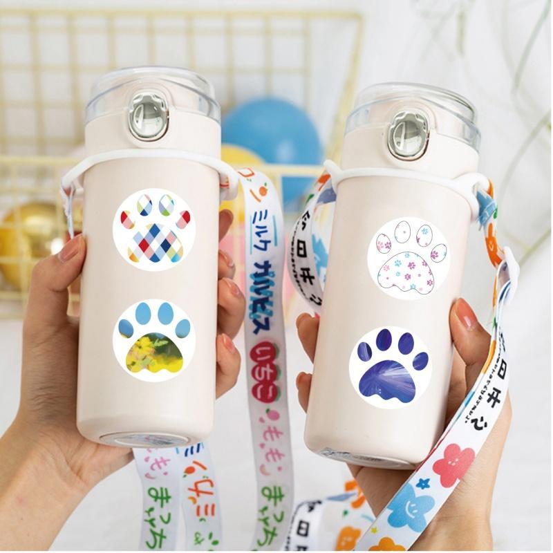 Dog Paw Pattern Sticker, 200pcs roll Self Adhesive Reward Sticker, Decor Sticker for Gift Greeting Card Water Bottle Laptop Phone Case