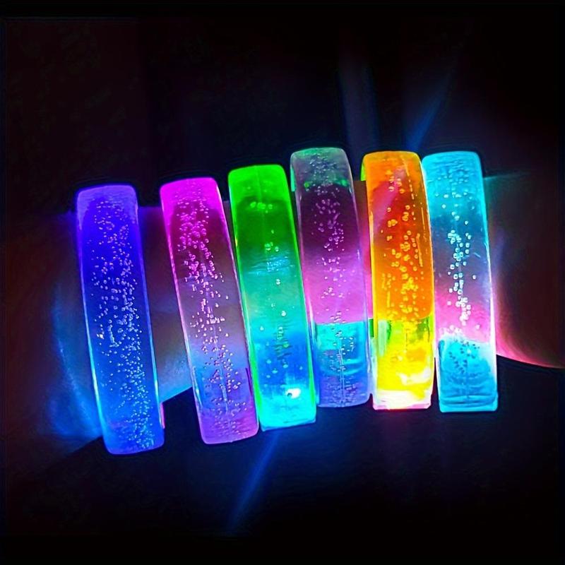 LED Glow Bracelet, 6 Counts Battery Powered Glow Bracelet, Glow Bracelet for Party, Music Festival, Birthday, Festive & Party Supplies