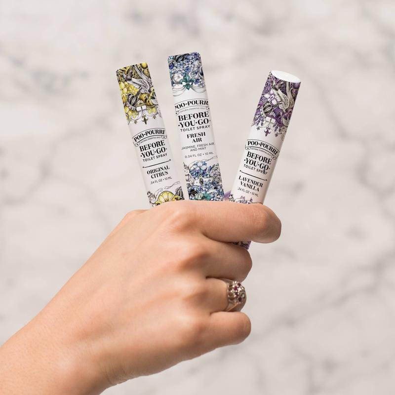 Poo~Pourri On-The-Go 3 pack 10mL Travel Size, Gift Set