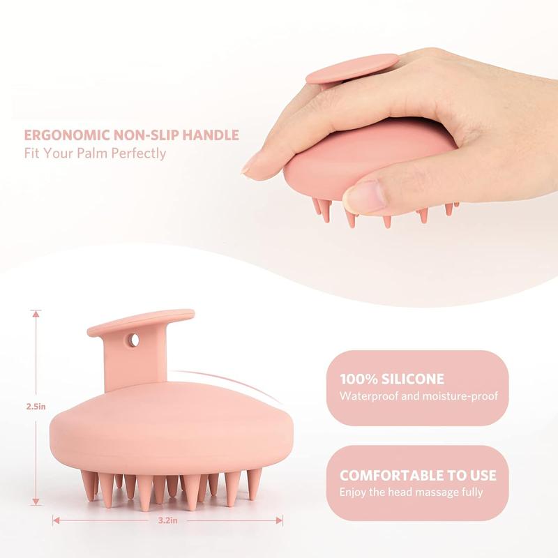 Scalp Massaging Shampoo Brush - Gentle Exfoliating Hair & Scalp Cleanser, Unisex, Hypoallergenic & Fragrance-Free shampoo brush Accessories Silicone