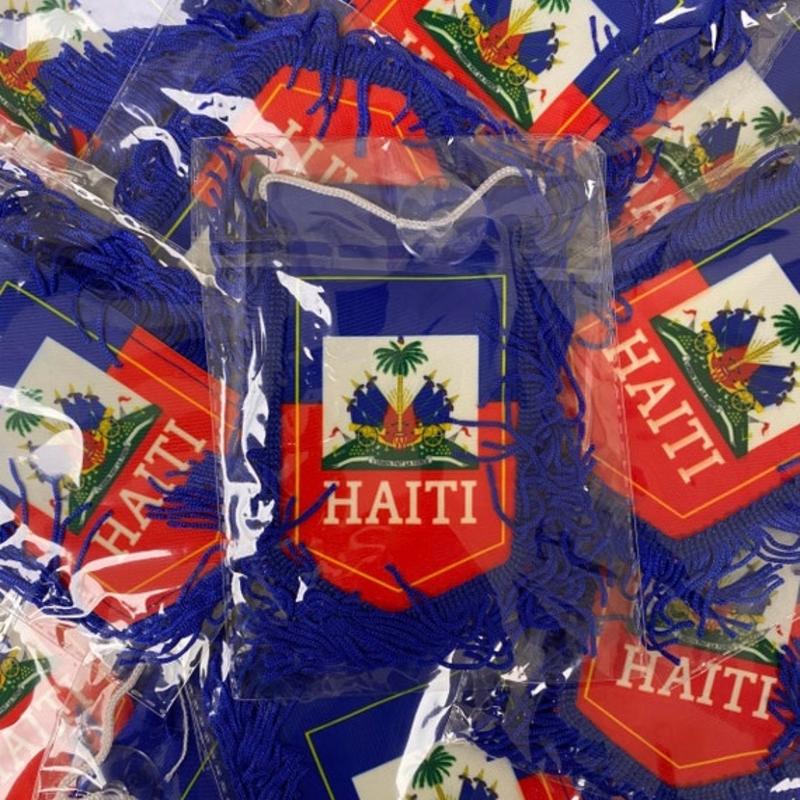 HAITIAN PRIDE - CAR FLAG MINI-BANNER 4x3 inches