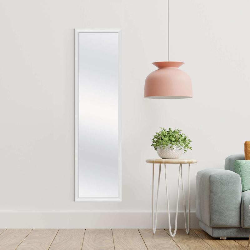 13x49 Full-Length Rectangular White Mirror