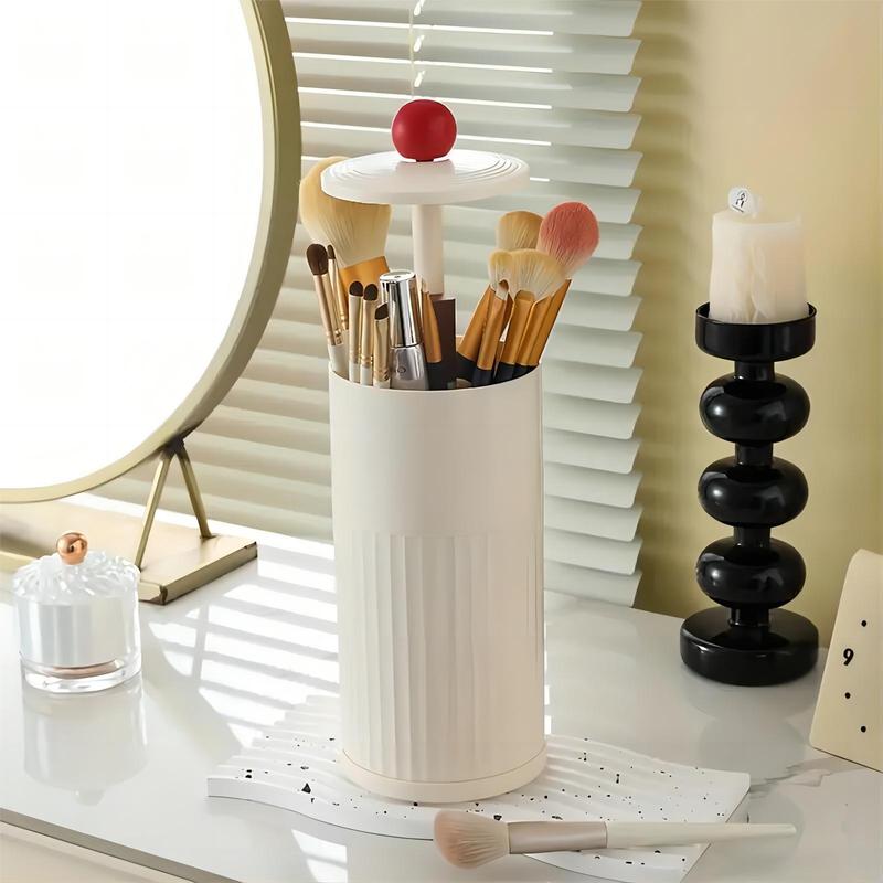 Makeup Brush Holder, 1 Count Multi-functional Makeup Brush Storage Box, Desktop Makeup Brush Holder, Home Organizer for Makeup Brush, Pen