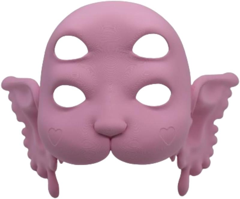 Mel Martinez - 3D Printed Portal Mask – Cry Baby Doll Meets Anime Magic, Full-Face Fun with Ears (PINK) Accessories Accessory Comfortable Lightweight