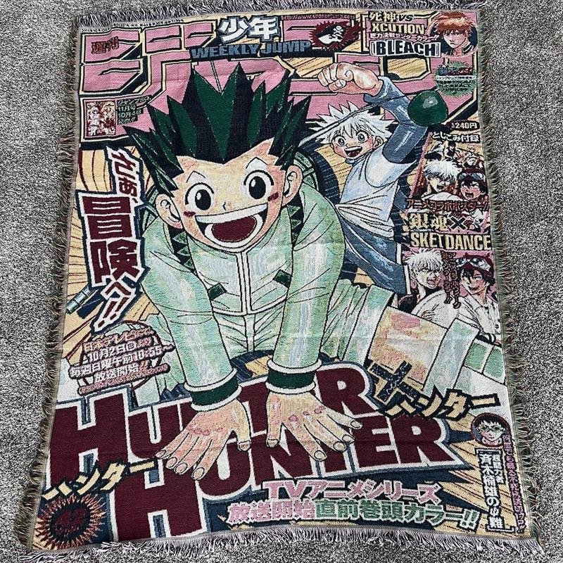 HunterxHunter Gon, Killua Magazine Cover Hand Woven Tapestry Blanket