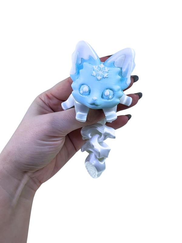 Snowflake Fox 3D Printed Figurine - Limited Edition Christmas Gift - Winter Décor