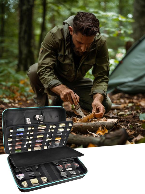 Minimalist Folding Knives Organizer Holder Box, Multifunctional Knives Collection Protector for Survival, Tactical, Outdoor, Kitchen