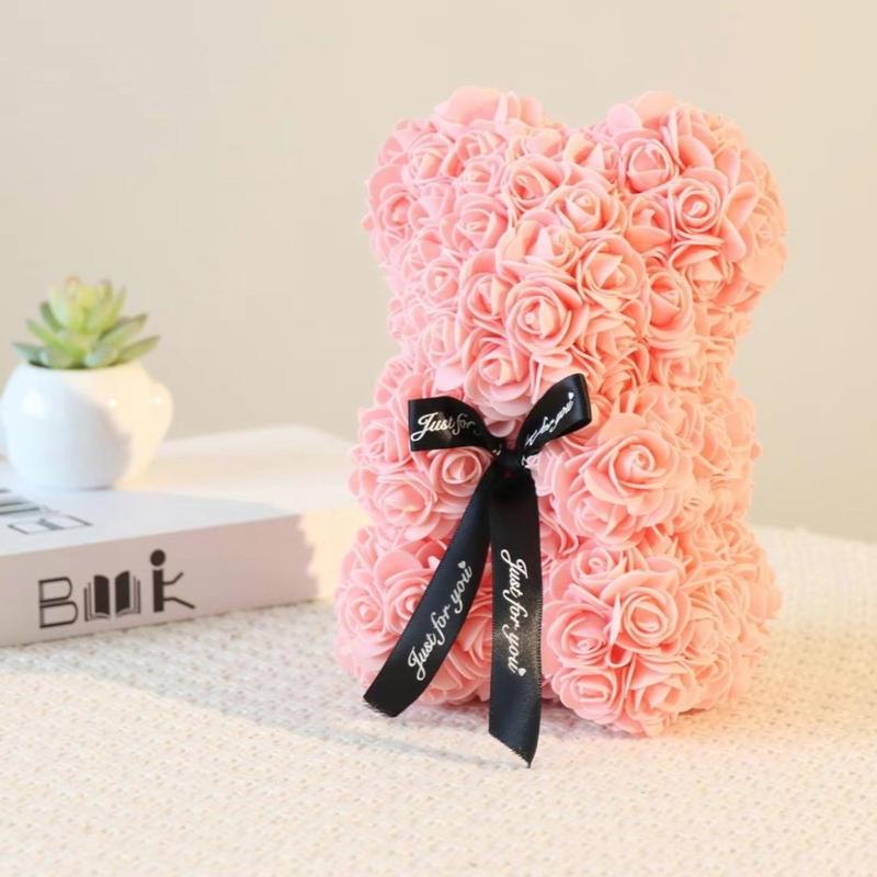 Homemade Rose Bear Artificial Home Decor Gift