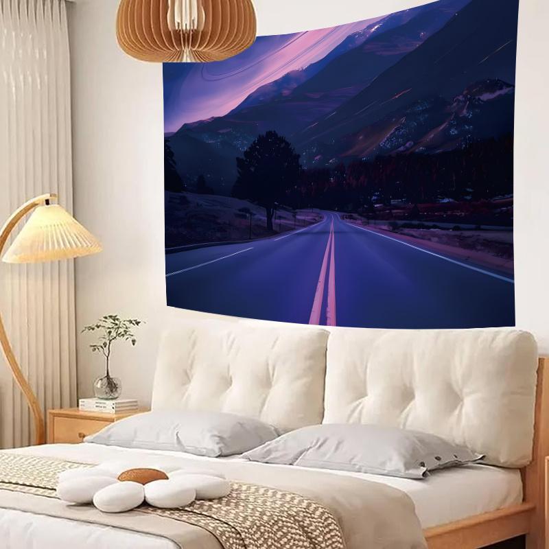 Stunning Purple Mountains Tapestry - Durable Polyester Wall Hanging for Bedroom, Living Room & More - Perfect Gift for Home Decor Enthusiasts