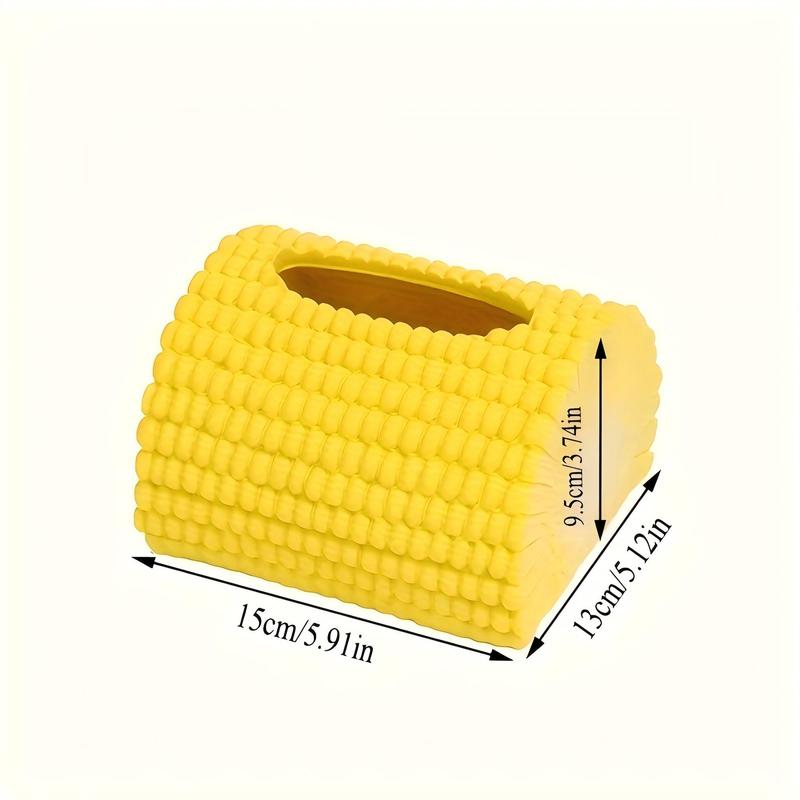 Creative Corn Shaped Tissue Storage Box, 1 Count Irregular Corn Tissue Holder, Home Organizer for Living Room, Bedroom, Toilet