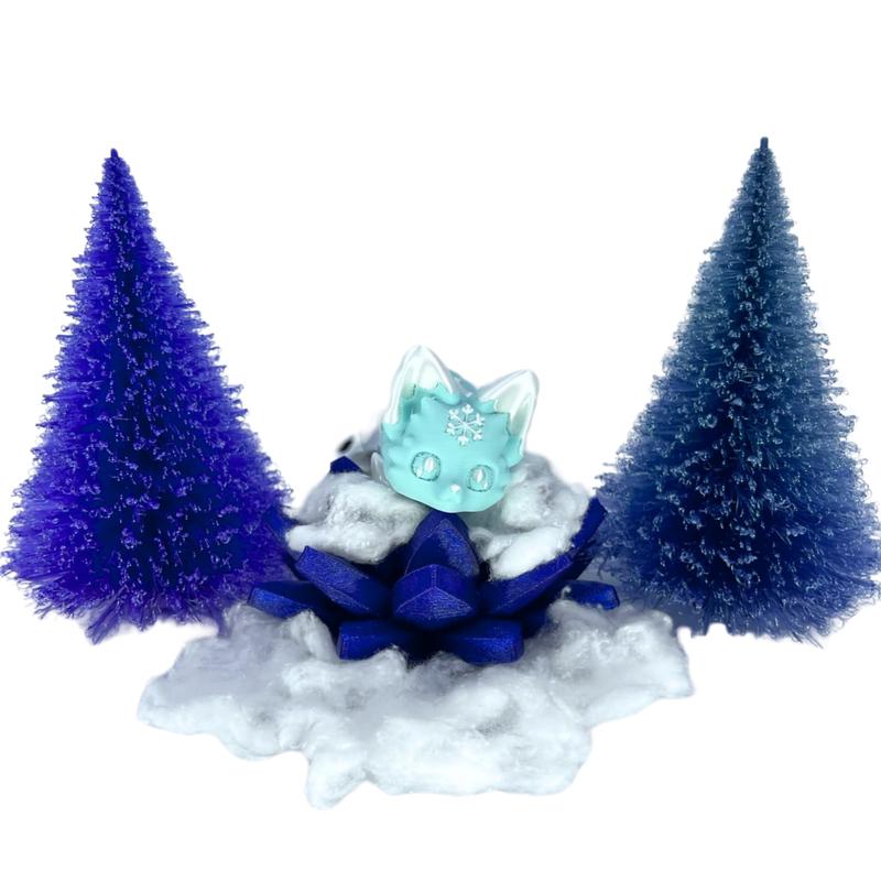 Snowflake Fox 3D Printed Figurine - Limited Edition Christmas Gift - Winter Décor