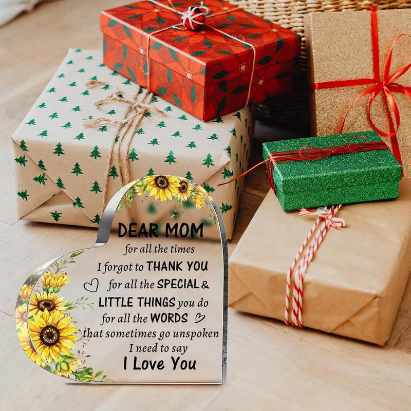 Christmas Gifts for Mom from Daughter Son, to My Mom  Heart Sign Presents, Mothers Day Birthday Valentines Day Gifts for Mom from